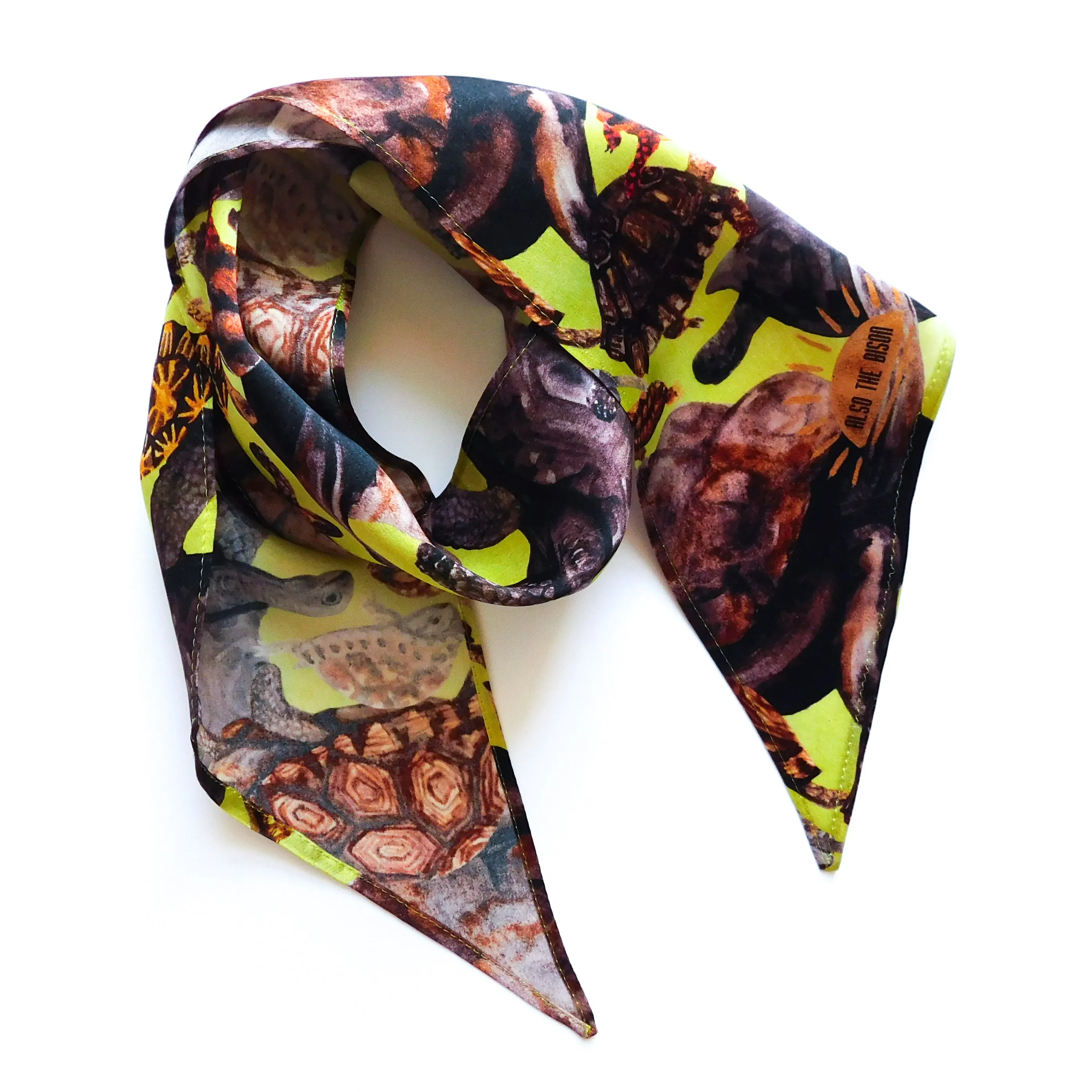 Creep of Tortoises Print Silk Skinny Minnie