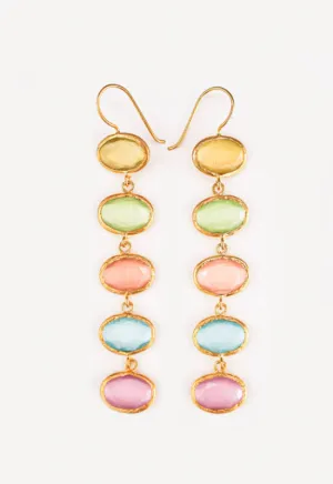 Debbie Katz - Satina 18K Gold Earrings Spring Pastel