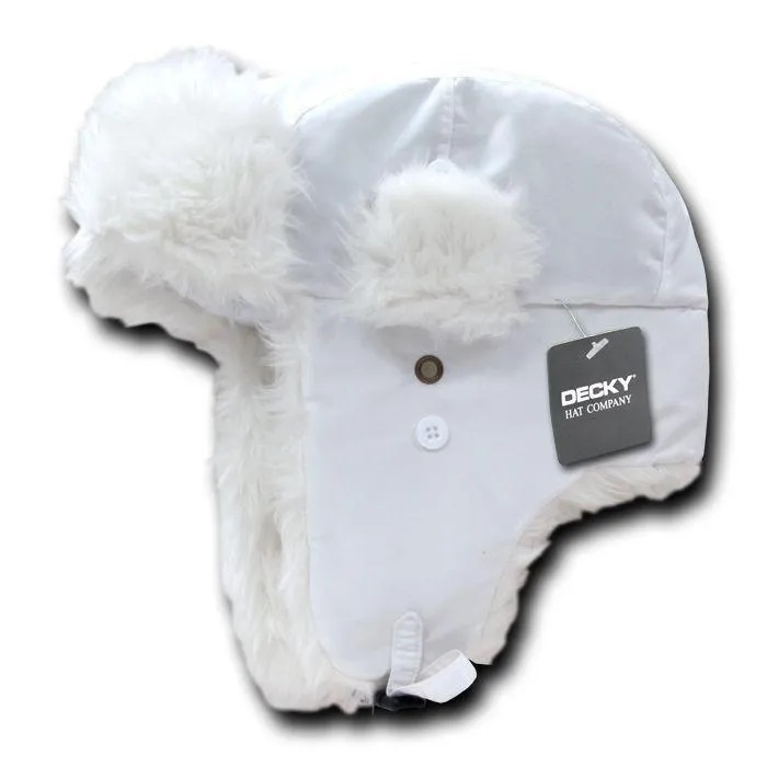 Decky Aviator Bomber Soft Faux Fur Ear Flap Hat Cap Winter Ski Trooper Trapper