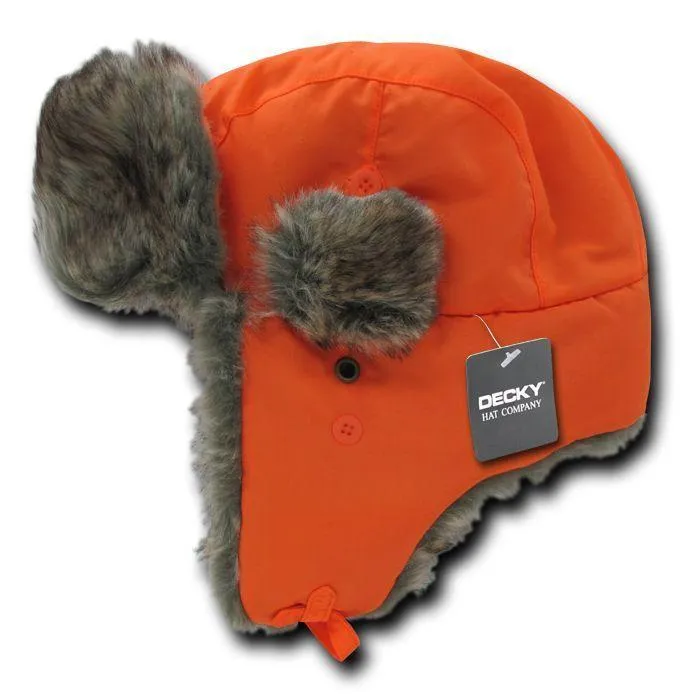 Decky Aviator Bomber Soft Faux Fur Ear Flap Hat Cap Winter Ski Trooper Trapper