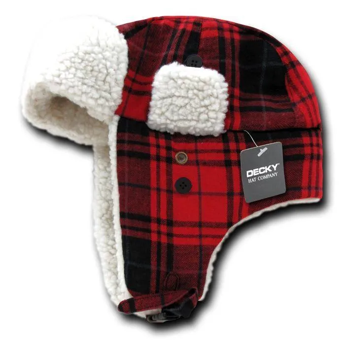 Decky Aviator Bomber Soft Faux Fur Ear Flap Hat Cap Winter Ski Trooper Trapper