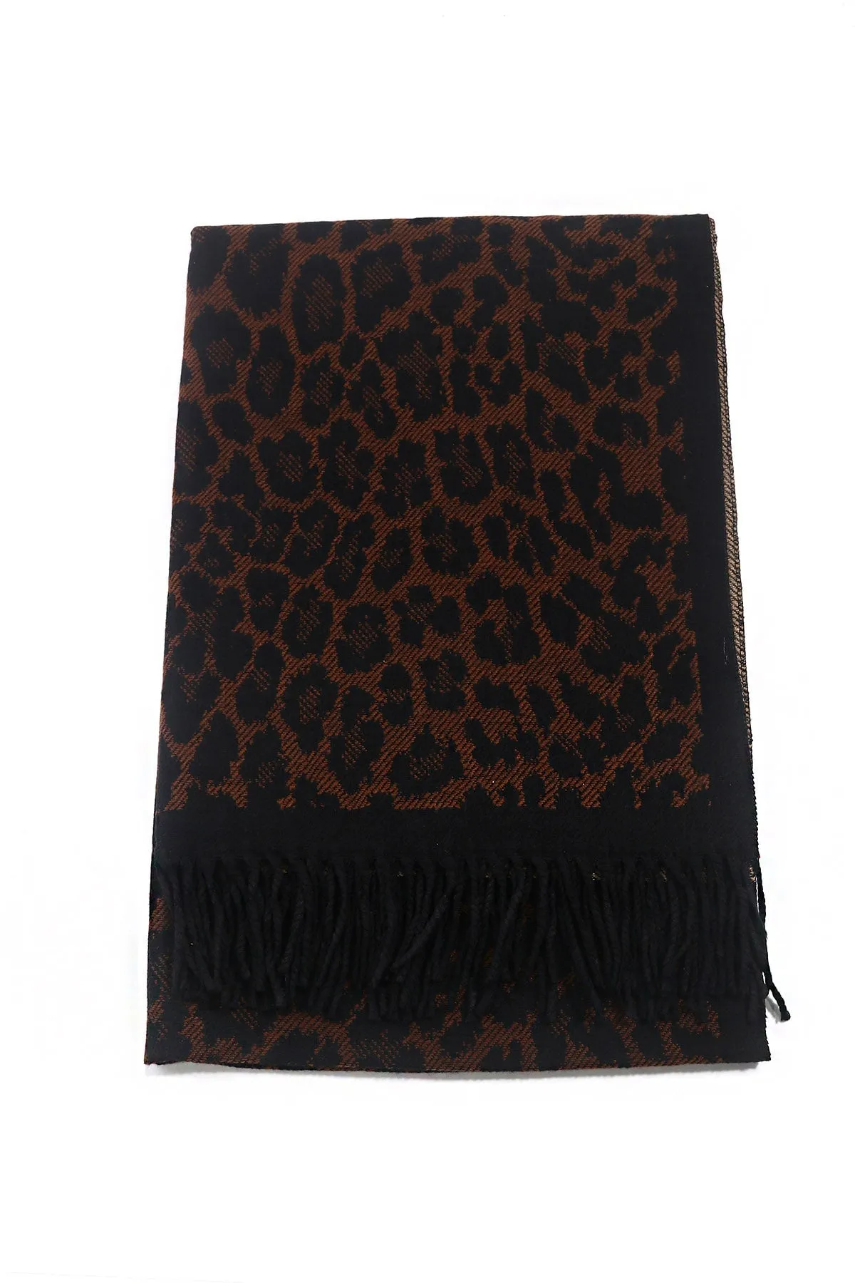 Leopard Print Jacquard Scarf