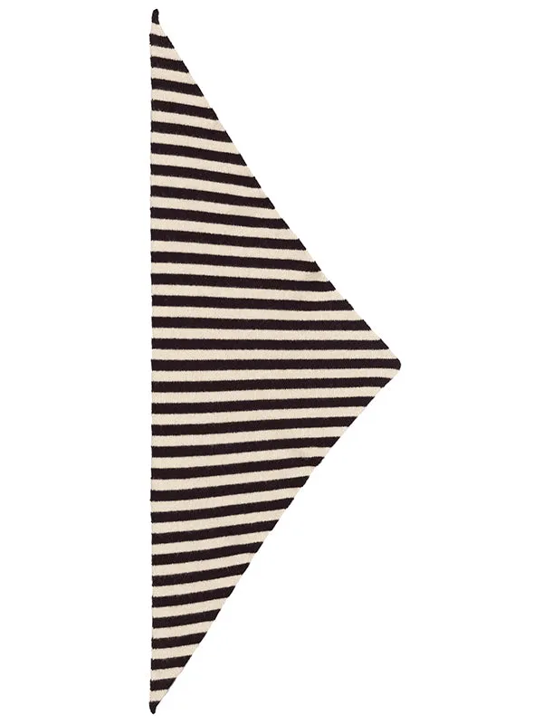 Striped Triangle Neckerchief Poppy & Oatmeal