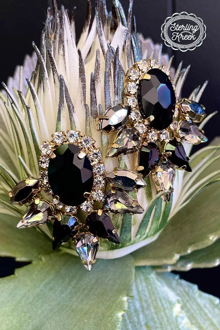 The Black Lotus earrings